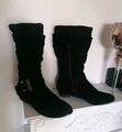 Wildleder Imitat Herbst ungefüttert Stiefel Boots Gr. 40