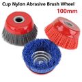 Nylon Bürste Schleifscheibe für Holzpolitur Debutting 16mm Schaft 80/120/240#