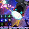 200W Moving Head RGBW 6 LEDs Strobe Beam Bühnenlicht Mit Laser DMX DJ Party Show