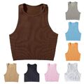 Atmungsaktive Strickweste für Frauen Yoga kurze Shirts Sport Gym Fitness Tops