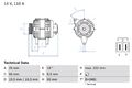 BOSCH Lichtmaschine Generator Lima 0 986 048 301 +134.52€ Pfand für OPEL 110 L70