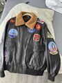 Super Seltene leder Jacke Im Top Gun Stile Tom cruise