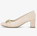 GABOR comfort Damen Schuhe Pumps Echtleder Velours hell beige Gr 38 NEU