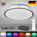 RGB LED Deckenleuchte Dimmbar Sternenhimmel Wohn Schlafzimmer Deckenlampe φ40cm