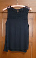 H&M - sexy Spitzenbluse schwarz Viskose Gr. S 36-38