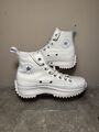 Converse Run Star Hike Hi Triple White Silber UNISEX GRÖßE UK7