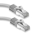 15m RJ45 Patchkabel mit CAT7 Rohkabel - S/FTP Netzwerkkabel LAN DSL Kabel grau