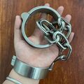 Bondage Edelstahl Handschellen Fußfesseln Halsfessel Halsband Manschetten BDSM