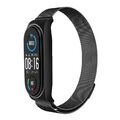 Ersatz Metal Armband Für Xiaomi Mi Band 5 6 7 Fitness Sport Tracker SCHWARZ