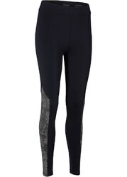 Neu Thermo-Leggings knöchelfrei Gr. 48/50 Schwarz Bedruckt Damen Pants