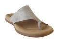 Gabor Pantolette, Zehensteg, Metallikleder beige, 3-700-62