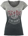 ACDC T-Shirt Damen Let there be Rock grau/dunkelgrau Band-Merch, Bands