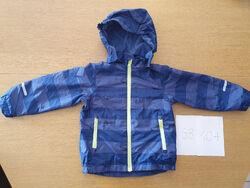 Kinder gefütterte Regenjacke Größe 98/104 - Übergangsjacke mit Kapuze