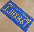 US NUMMERNSCHILD KFZ KENNZEICHEN CALIFORNIA 1JHX867 JAN 1985  LICENSE PLATE TOP