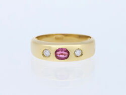 Gypsy Band Ring 0,50 ct. Diamanten Rubin 585 Gold 14 Karat Wert: 2.500 EUR Deta