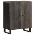 Sideboard Schwarz 60x33x75 cm Massivholz Mango