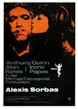 Filmplakat-Postkarte, ALEXIS SORBAS, mit Anthony Quinn, Irene Papas, 1964