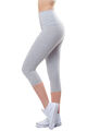 3/4 Leggins Hochbund Damen Capri-Leggings Baumwollmix 36-38-40-42-44