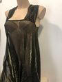 JUNYA WATANABE COMME des GARÇONS Kleid Sheer Mesh Gold Lurex Glitzer NY Größe M