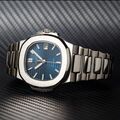 Nautilus Seiko Mod Navy  Blue - Customwatchez