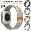 Luxus Titan Metal Armband Für Apple Watch Ultra 2 49mm Series 9 8 7 6 5 4 SE 3 2