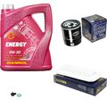 SCT Germany Inspektionspaket MANNOL Energy 5W-30 5L für Toyota Aygo 1.0 Yaris