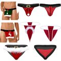 DE Herren Weihnachten Slips Panties Sexy Weihnachtsmann String Tanga Unterwäsche