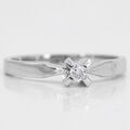 Gr. 56 - Vintage Solitär Diamant 0,07 ct. Brillantring Gelbgold 585/14K