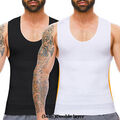 Herren Bauchweg Shirt Shapewear Unterhemd Kompression Slim Tank Top Mieder Weste