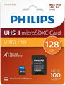 Philips Micro SDXC Karte 128GB Speicherkarte Ultra Pro UHS-I U3 V30 A1 Class 10