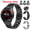 Titan Metall Armband Für Garmin Fenix 7 7X 6 6X 5 Pro Solar 5X 3 HR Quick Fit