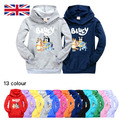 Kinder Jungen Mädchen Bluey Hoodie SweatShirt Kapuzen Pullover Alter 2-14Y