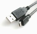 1,8m USB 2.0 Micro B-Stecker Daten-Kabel Ladekabel schwarz Handy Hi-Speed