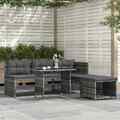 Garten Lounge Set Gartensofa Sitzgruppe Gartenmöbel 4-tlg. Poly Rattan vidaXL