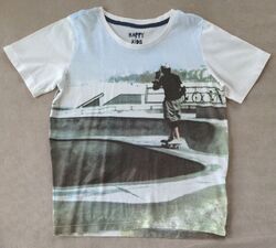 Kinder T-Shirt 👕 Baumwolle Skateboard Happy Kids Skating Gr 134 / 140 / 146 TOP