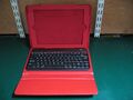 Brookstone rot Leder Portfolio Bluetooth Tastatur für iPad A1219