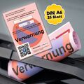 Notizblock "Verwarnung" - echt aussehende Strafzettel/Knöllchen für Falschparker