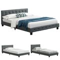 Polsterbett Einzelbett Bett Jugendbett Gästebett Stoff Lattenrost Juskys®