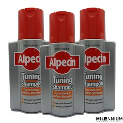 Alpecin Tuning Shampoo - 3 x 200ml - Das schwarze Coffein-Shampoo