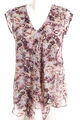 COMMA Kurzarm-Bluse Damen Gr. DE 34 rosé-blasslila-purpur Casual-Look