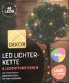 48 LED Lichterkette Batterie Timer Pastell 8 Leuchtfunktionen 470cm innen außen