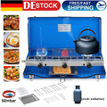 Gaskocher 2 Flammig Campingkocher Kochfeld Gas Gasflasche Kocher Herd Outdoor