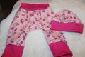 Babyset-Pumphose+mütze-Jogginghose-Gr 56-62-68-Blumen-3 kaufen 4 bekommen