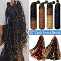 Flechthaar Braids Afro Twist French Curls Braiding Haarverlängerung Lockig 24"