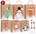 16 Geschenktüten Weihnachten Papiertüten Weihnachtstüten Geschenktaschen Papier