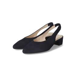 Damenschuhe Gabor Damen Slingpumps Pumps Blau Rauleder Blockabsatz klassisch