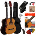 4/4 Konzertgitarre im 10-teiligen Gitarre Classic Starter Set = Tasche,Schule...