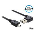 DELOCK Kabel EASY USB 2.0-A 90G gewinkelt > Mini USB 5 Pin Stecker/Stecker 5 m 8