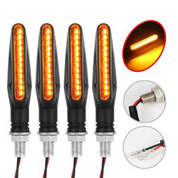 4x Motorrad LED Blinker mit Sequentiell Lauflicht Laufeffekt 12V Für Bobber Quad