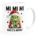 Grinch Tasse Anti Weihnachten Spruch Ironie Sarkasmus lustige Weihnachtsbecher